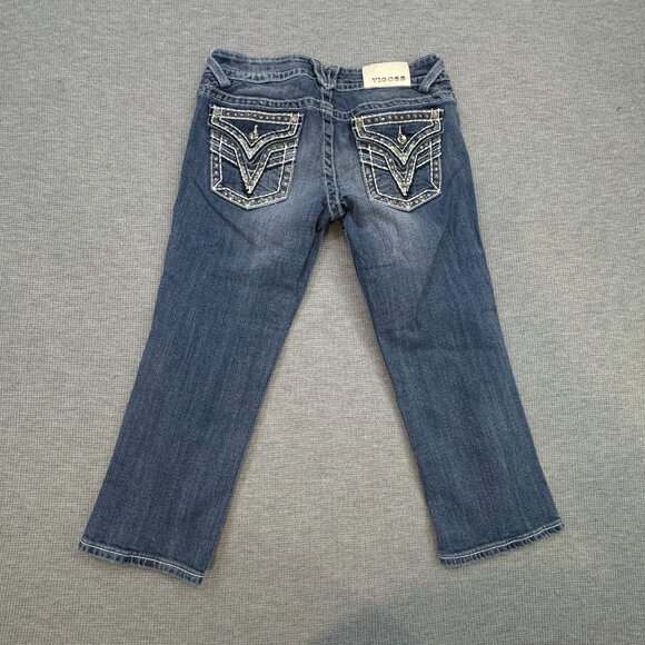 Vigoss Womens Blue Denim The New York Capri Jeans Low Rise Size 3/4 Length 21 - Picture 2 of 14
